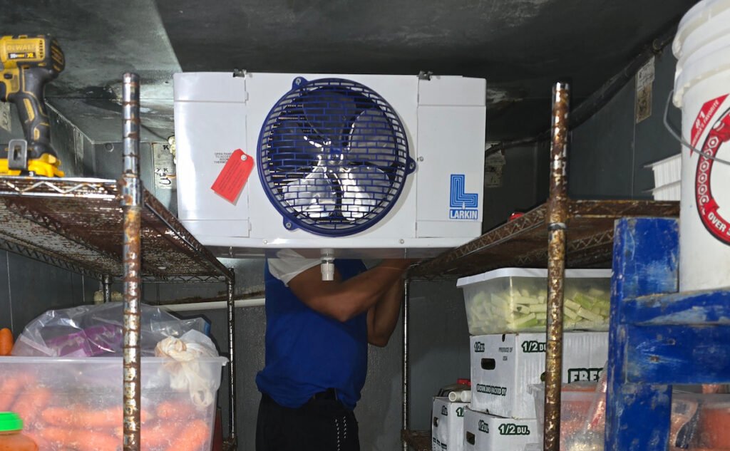 new walk in cooler evaporator unit installation amelia island florida